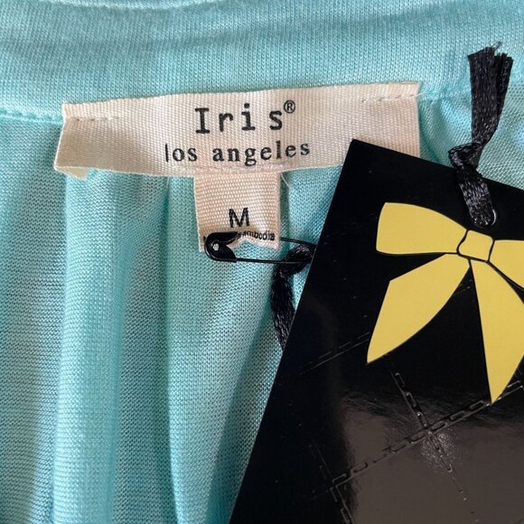 Iris Basic Aqua Sleeveless Top Medium Soft Girl Summer Coastal Minimalist Cruise - Picture 3 of 10